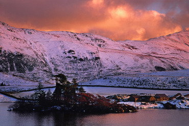 Cregennen Lakes at sunset